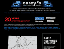 Tablet Screenshot of careysappliance.com